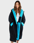 The Dryrobe Advance Long Sleeved in Black & Blue