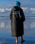 The Dryrobe Advance Long Sleeved in Black & Blue