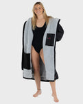 The Dryrobe Advance Long Sleeved in Black & Grey