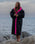 The Dryrobe Advance Long Sleeved in Black & Pink