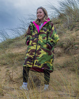 The Dryrobe Kids Advance Long Sleeved in Camo & Grey