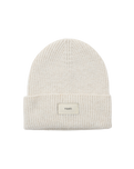 Label Beanie in Bone Heather
