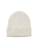 Label Beanie in Bone Heather