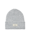Label Beanie in Pale Grey Heather