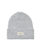 Label Beanie in Pale Grey Heather