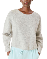 Vitow Jumper in Melange Light Grey