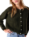 Vitow Cardigan in Seaweed Black Melange