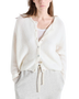 The American Vintage Womens Vitow Cardigan in Blanc