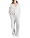 The American Vintage Womens Vitow Cardigan in Blanc