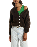 The American Vintage Womens Vitow Cardigan in Melange Coffee