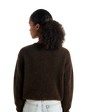 The American Vintage Womens Vitow Cardigan in Melange Coffee