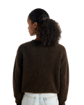 The American Vintage Womens Vitow Cardigan in Melange Coffee