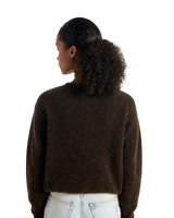 The American Vintage Womens Vitow Cardigan in Melange Coffee