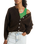 The American Vintage Womens Vitow Cardigan in Melange Coffee