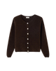 The American Vintage Womens Vitow Cardigan in Melange Coffee