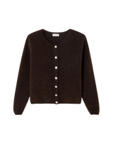 The American Vintage Womens Vitow Cardigan in Melange Coffee