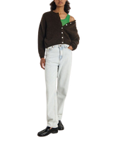 The American Vintage Womens Vitow Cardigan in Melange Coffee
