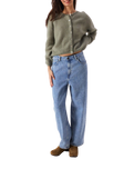 Vitow Cardigan in Kaki Multichine