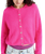 The American Vintage Womens Vitow Cardigan in Neon Pink Melange