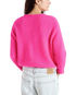 The American Vintage Womens Vitow Cardigan in Neon Pink Melange