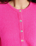 The American Vintage Womens Vitow Cardigan in Neon Pink Melange