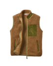 The Passenger Mens Trekker Deep Pile Sherpa Gilet in Caramel