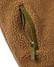 The Passenger Mens Trekker Deep Pile Sherpa Gilet in Caramel