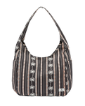 The Volcom Schoolyard Canvas Hobo Tote Bag in Black Combo | Available at Anns Cottage