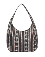 The Volcom Schoolyard Canvas Hobo Tote Bag in Black Combo | Available at Anns Cottage