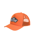 Classic Patch Curved Bill Trucker Cap in Flame