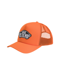 Classic Patch Curved Bill Trucker Cap in Flame