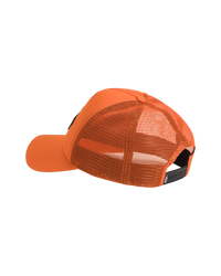 Classic Patch Curved Bill Trucker Cap in Flame