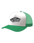 The Vans Mens Classic Patch Curved Bill Trucker Cap in Vivid Verdant