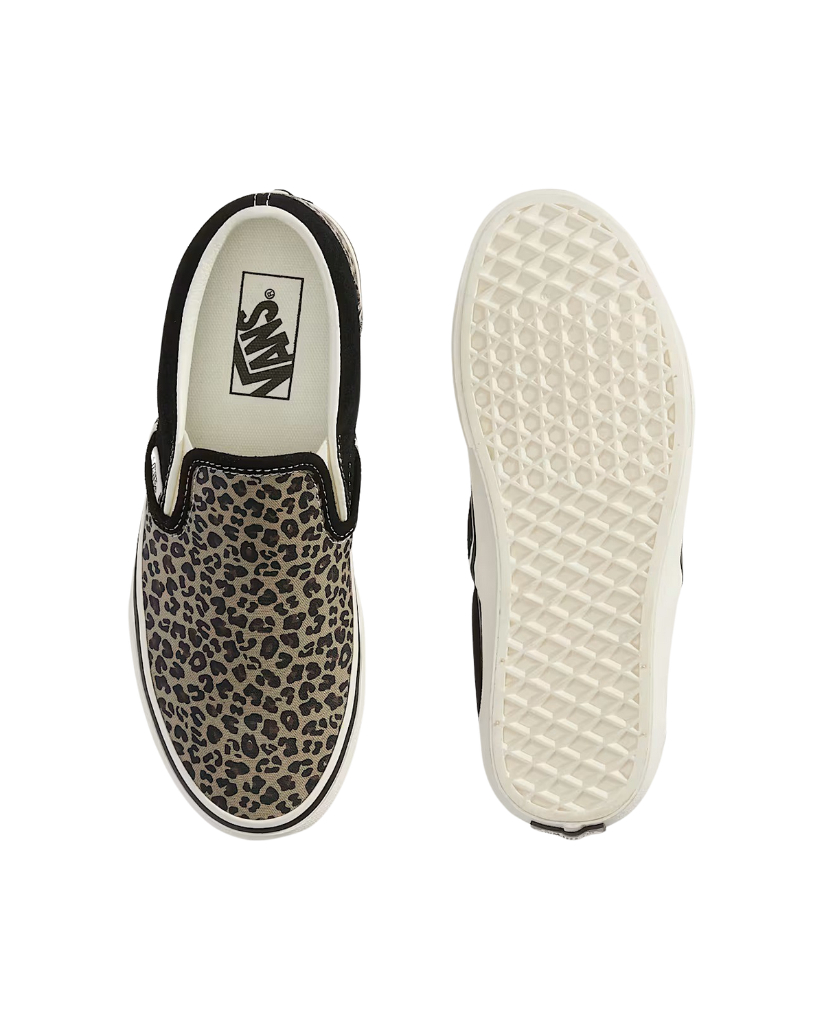 The Vans Classic Slip On Shoes in Black & Leopard | Available at Anns Cottage