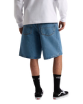 The Vans Mens Check-5 Baggy Denim Shorts in Stonewash Blue