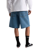 The Vans Mens Check-5 Baggy Denim Shorts in Stonewash Blue