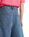 The Vans Mens Check-5 Baggy Denim Shorts in Stonewash Blue