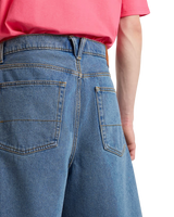 The Vans Mens Check-5 Baggy Denim Shorts in Stonewash Blue