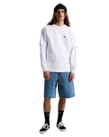 The Vans Mens Check-5 Baggy Denim Shorts in Stonewash Blue