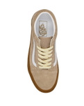 The Vans Mens Old Skool Shoes in Gum Aluminum