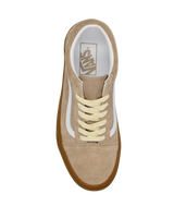 The Vans Mens Old Skool Shoes in Gum Aluminum