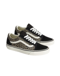 The Vans Womens Old Skool Shoes in Black & Leopard