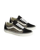 The Vans Womens Old Skool Shoes in Black & Leopard