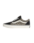 The Vans Womens Old Skool Shoes in Black & Leopard