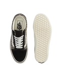 The Vans Womens Old Skool Shoes in Black & Leopard