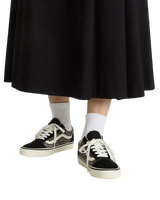 The Vans Womens Old Skool Shoes in Black & Leopard