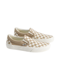 The Vans Womens Classic Check Slip On Shoes in Incense