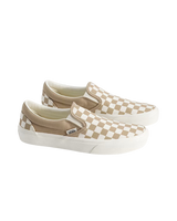 The Vans Womens Classic Check Slip On Shoes in Incense