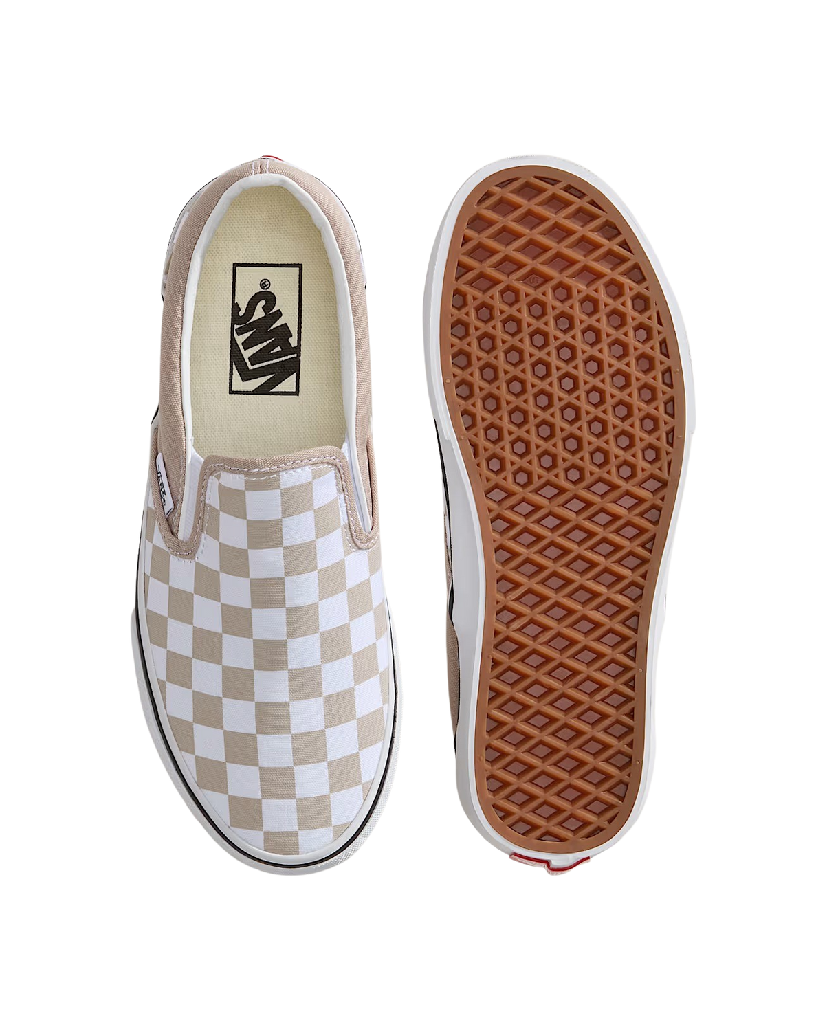 Classic Slip On Shoes in Color Theory Checkerboard Mushroom