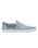 The Vans Womens Classic Slip On Shoes in Checkerboard Light Blue